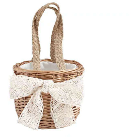 Panier en Bambou Tressé à Main Petit Sac en Osier pour Enfants