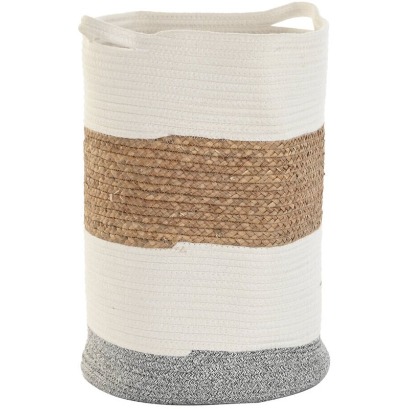 Corbeille Fibre Coton 36X36X52 Blanc