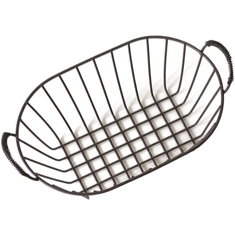 Panier en fil de fer noir pour rangement cuisine, salle de bain, buanderie ou réfrigérateur