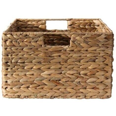 Panier en jacinthe d'eau armature métal - hauteur 17 cm Panier