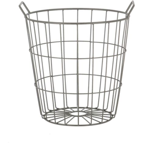 Panier en métal avec poignées - Argenté - 15 L - Livraison gratuite