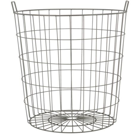 Panier en métal avec poignées - Argenté - 79 L - Livraison gratuite