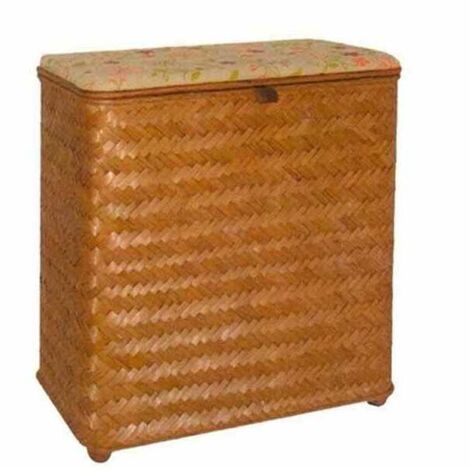 Panier en osier avec coussin 2 places 60x30 H.60 24721