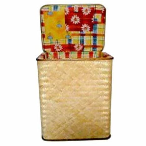 Panier en osier avec coussin 43X33 H.56 20782