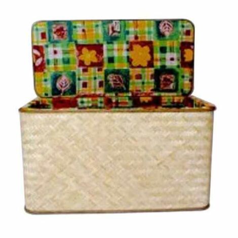 Panier en osier avec coussin 71X39 H.50 20983
