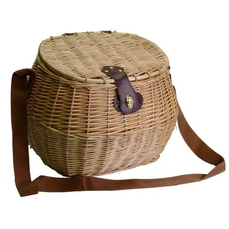 WEBMARKETPOINT Panier en osier pour champignons 39x33x27/32 cm, fond 28x22x22 cm