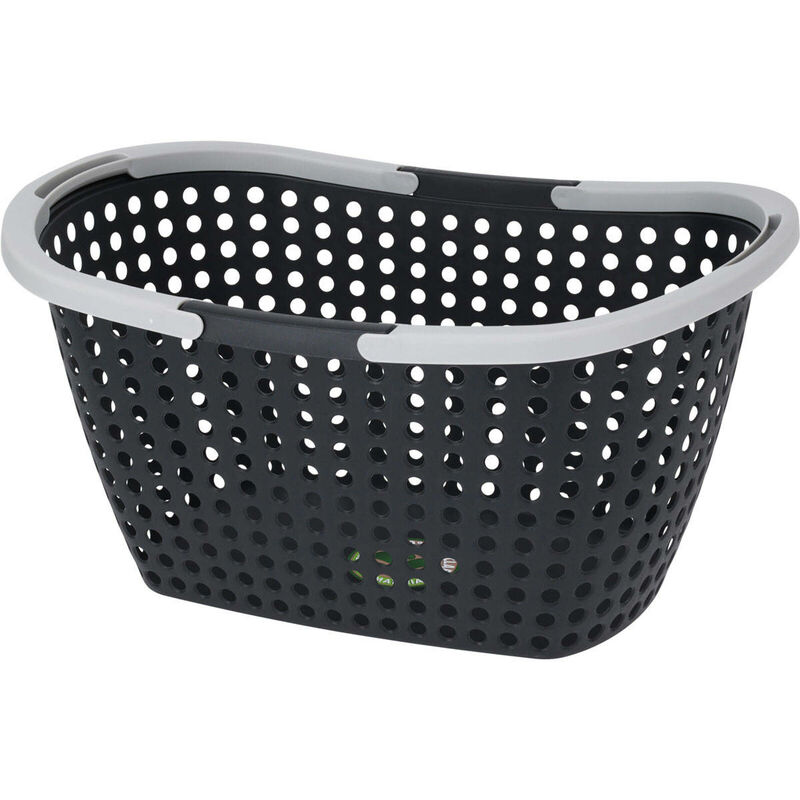 Storage Solutions - Panier en plastique avec poignée, 44 x 31 x 22 cm