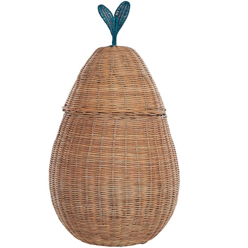 Panier en Poire pour Rangement en Rotin Naturel Sambur