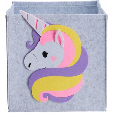 Panier en tissu licorne pour jouets et accessoires