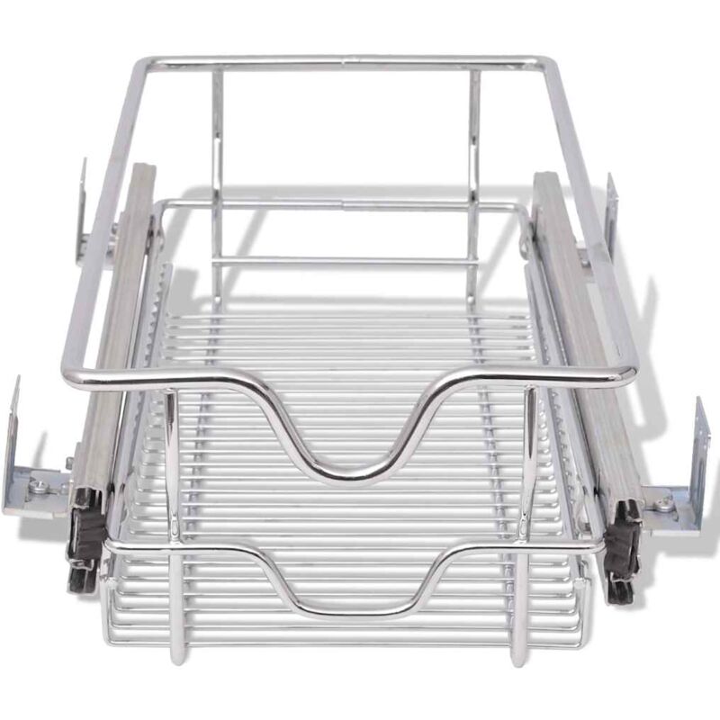 Panier en treillis métallique 2 pcs 800 mm Argenté