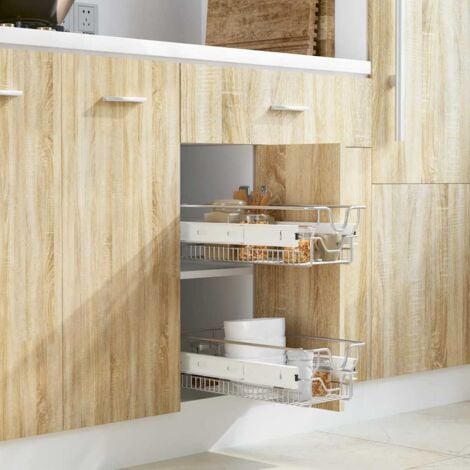 Panier en treillis métallique 2 pcs 300 mm Argenté vidaXL