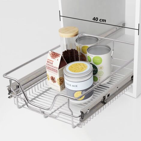 Panier en treillis métallique 2 pcs 400 mm Argenté CFW82923