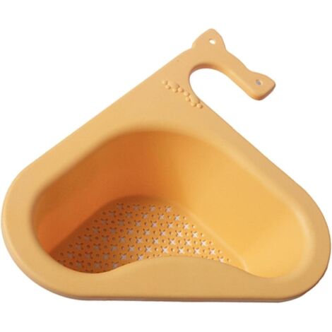 Panier-filtre triangulaire pour évier (jaune)  Égouttoir triangulaire pour évier