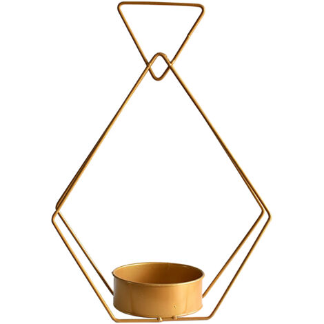 Panier Fleurs Métallique Portable Géométrique - Support Moderne pour Plantes en Fer Doré - Dimensions Adaptables pour Décor d'Intérieur/Extérieur