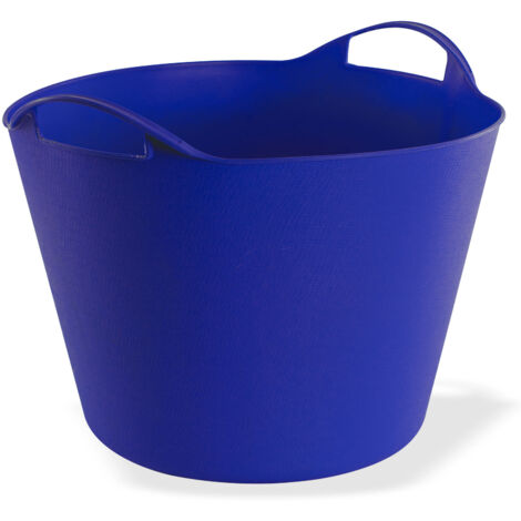 Panier flexible multifonction 42 litres Bleu / Jardin - linge - bois