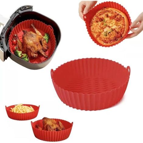 Panier Friteuse en Silicone,moule air fryer,Panier en Silicone Accessoires de Friteuse,Convient aux friteuses à air