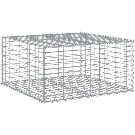 Panier gabion avec couvercle 100x100x50 cm fer galvanisé CFW634017