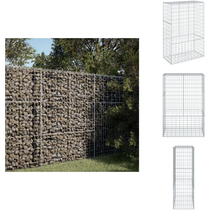 Panier gabion avec couvercle 100x50x150 cm fer galvanisé - Panier Gabion - Paniers Gabion - Mur En Gabion - Gabion