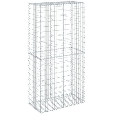 Panier gabion avec couvercle 100x50x200 cm fer galvanisé CFW174563