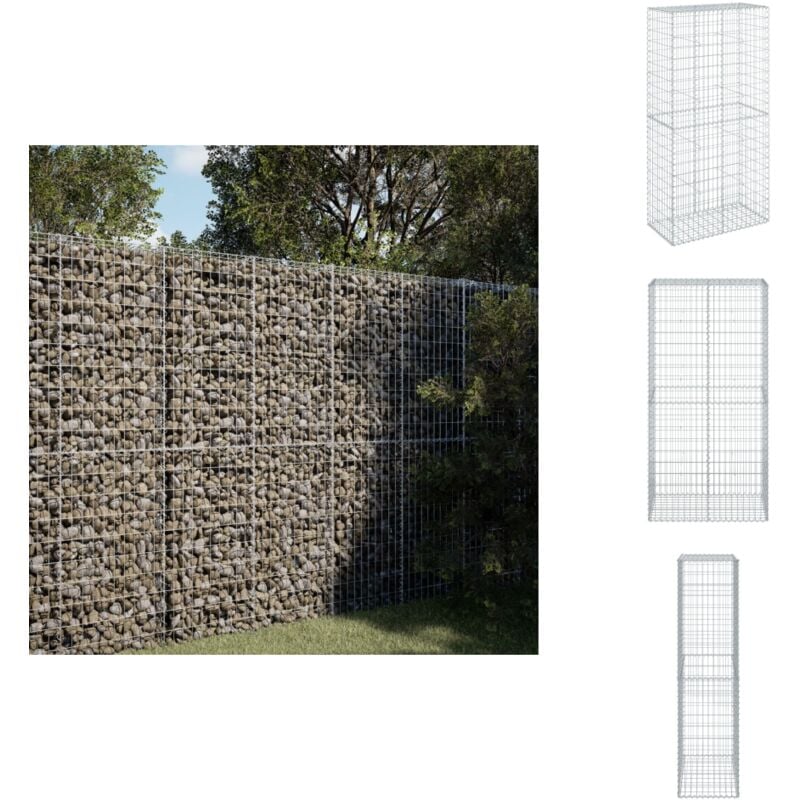 Panier gabion avec couvercle 100x50x200 cm fer galvanisé - Panier Gabion - Paniers Gabion - Mur En Gabion - Gabion