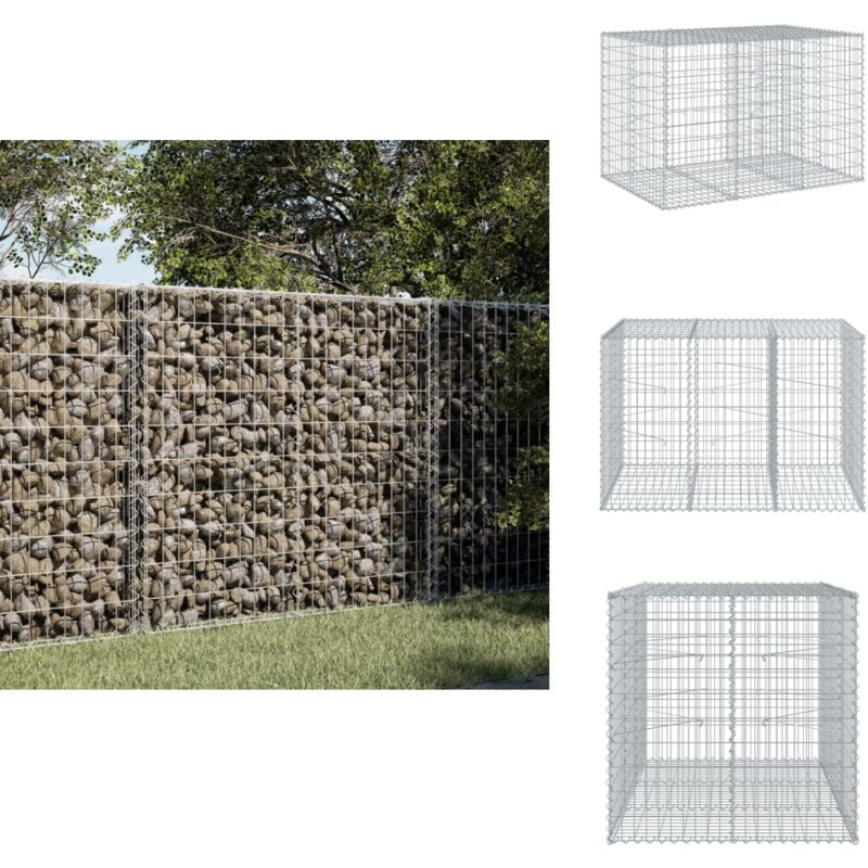 Panier gabion avec couvercle 150x100x100 cm fer galvanisé - Panier Gabion - Paniers Gabion - Mur En Gabion - Gabion