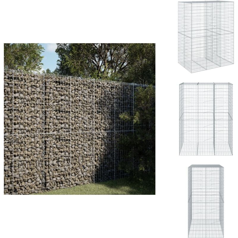 Panier gabion avec couvercle 150x100x200 cm fer galvanisé - Panier Gabion - Paniers Gabion - Mur En Gabion - Gabion
