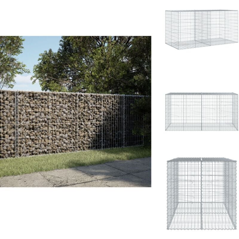Panier gabion avec couvercle 200x100x100 cm fer galvanisé - Panier Gabion - Paniers Gabion - Mur En Gabion - Gabion