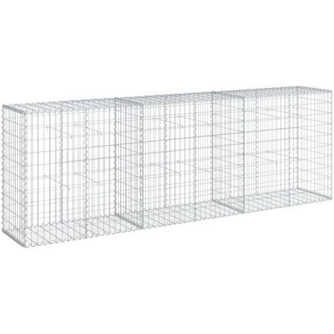Panier gabion avec couvercle 300x50x100 cm fer galvanisé CFW366477