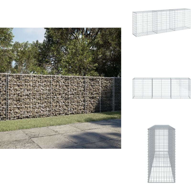Panier gabion avec couvercle 300x50x100 cm fer galvanisé - Panier Gabion - Paniers Gabion - Mur En Gabion - Gabion