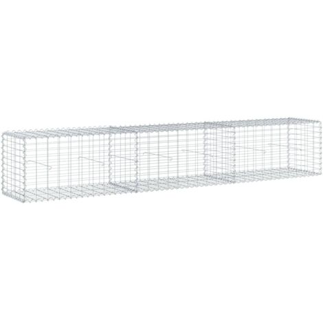 Panier gabion avec couvercle 300x50x50 cm fer galvanisé CFW442153