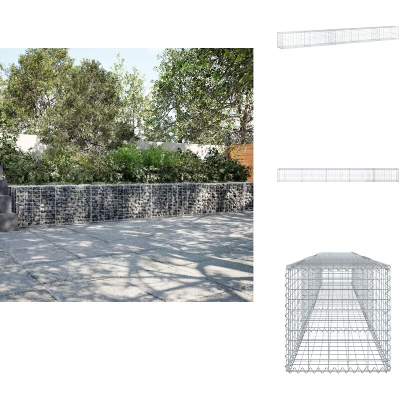 Panier gabion avec couvercle 500x50x50 cm fer galvanisé - Panier Gabion - Paniers Gabion - Mur En Gabion - Gabion