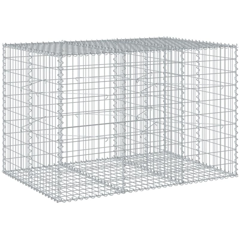 Panier gabion avec couvercle 150x100x100 cm fer galvanisé - Vidaxl