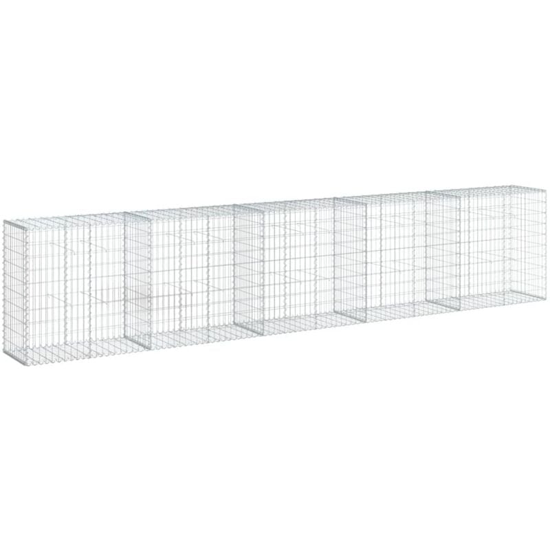 Panier gabion avec couvercle 500x50x100 cm fer galvanisé - Vidaxl