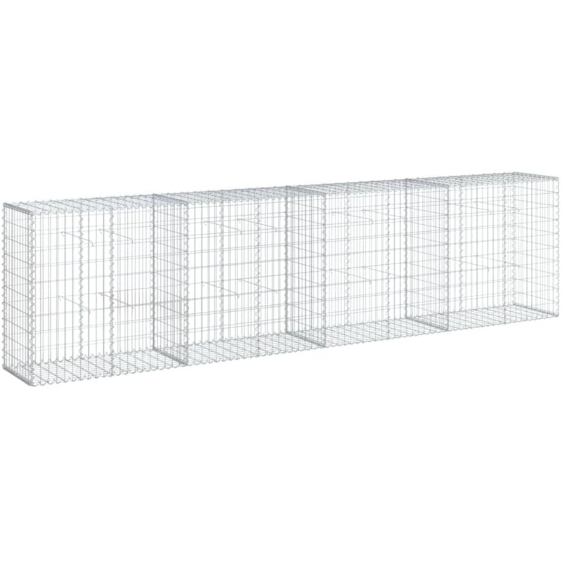 Vidaxl - Panier gabion avec couvercle 400x50x100 cm fer galvanisé