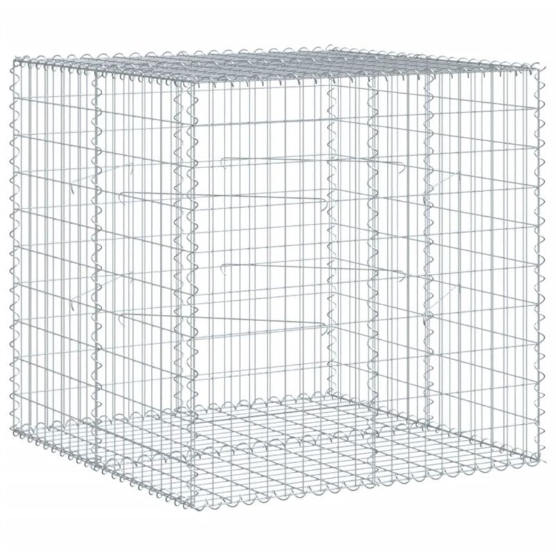 Panier gabion avec couvercle 100x100x100 cm fer galvanisé - Vidaxl