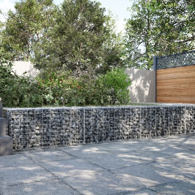 Panier gabion avec couvercle 300x50x50 cm fer galvanisé - Vidaxl