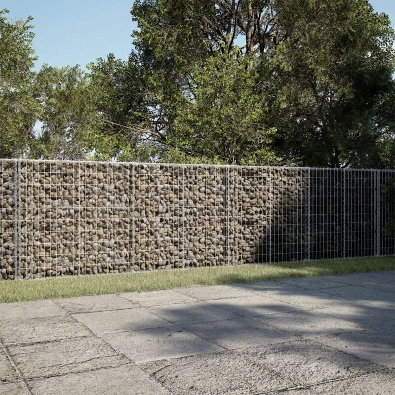 Panier gabion avec couvercle 450x100x100 cm fer galvanisé - Vidaxl