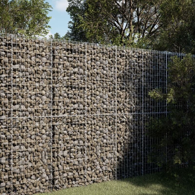 Panier gabion avec couvercle 100x100x200 cm fer galvanisé - Vidaxl