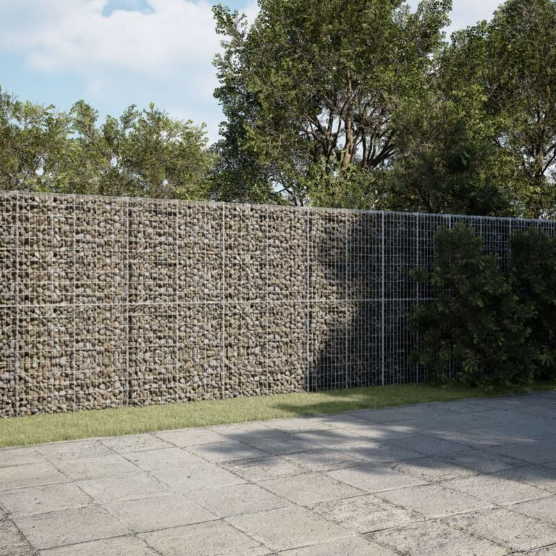 Panier gabion avec couvercle 500x100x200 cm fer galvanisé - Vidaxl