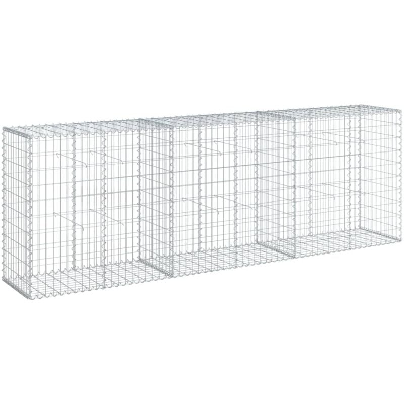 Panier gabion avec couvercle 300x50x100 cm fer galvanisé - Vidaxl