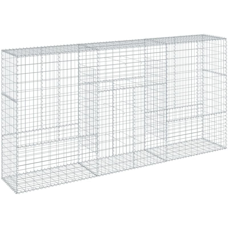 Panier gabion avec couvercle 300x50x150 cm fer galvanisé - Vidaxl