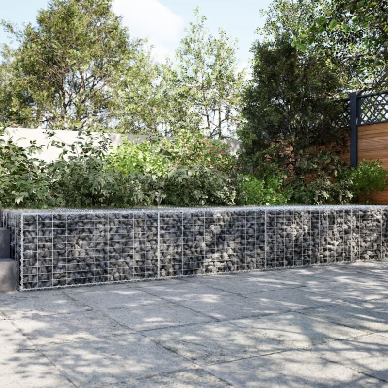 Panier gabion avec couvercle 300x100x50 cm fer galvanisé - Vidaxl