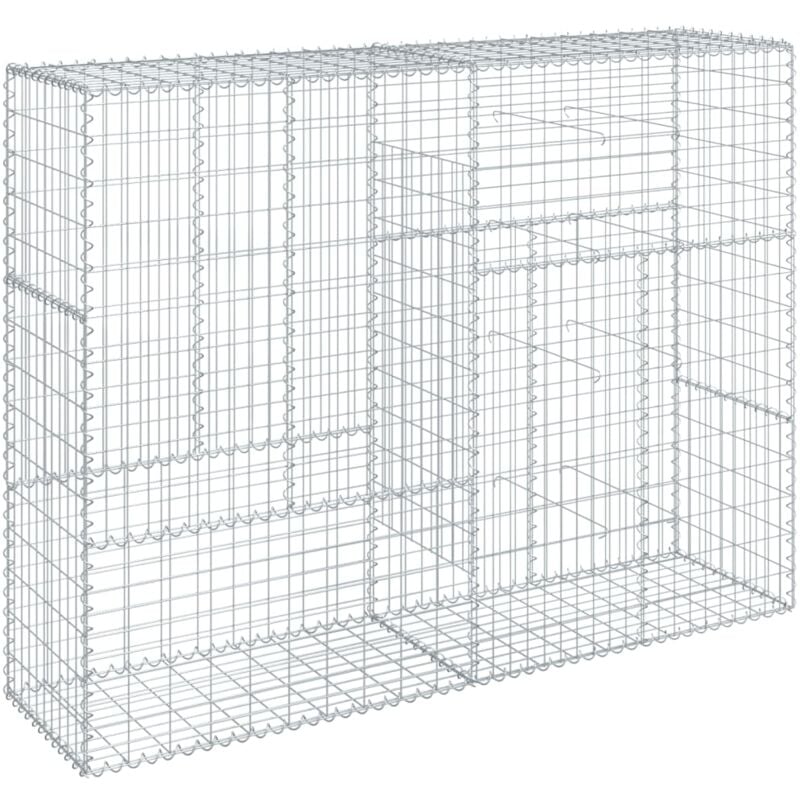 Panier gabion avec couvercle 200x50x150 cm fer galvanisé - Vidaxl
