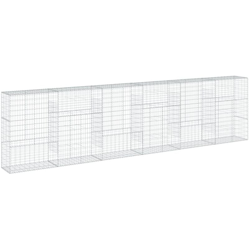 Vidaxl - Panier gabion avec couvercle 600x50x150 cm fer galvanisé