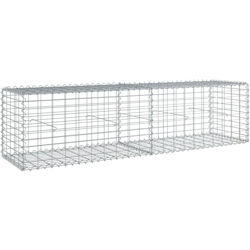 Vidaxl - Panier gabion avec couvercle 200x50x50 cm fer galvanisé