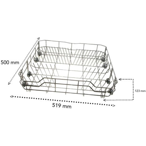 PROLINE Panier inférieur gris 500 x 519 x 120 mm