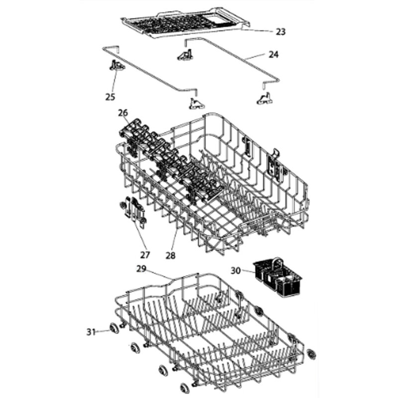 Hotpoint Ariston - Panier inférieur (repère 29) d'origine