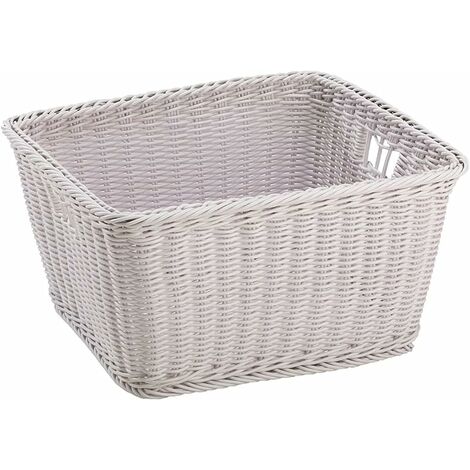 PANIER JOY EN OSIER SYNTHÉTIQUE BLANC