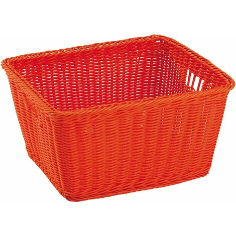 PANIER JOY EN OSIER SYNTHÉTIQUE ORANGE