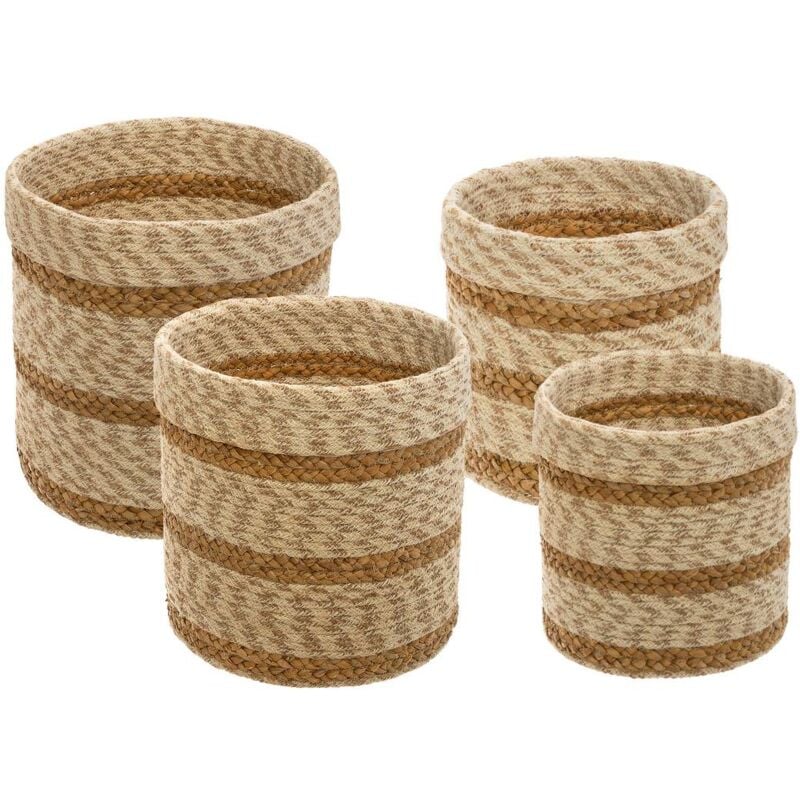 Set de 4 paniers Emmett en jute D19 23 26 29cm Atmosphera créateur d'intérieur